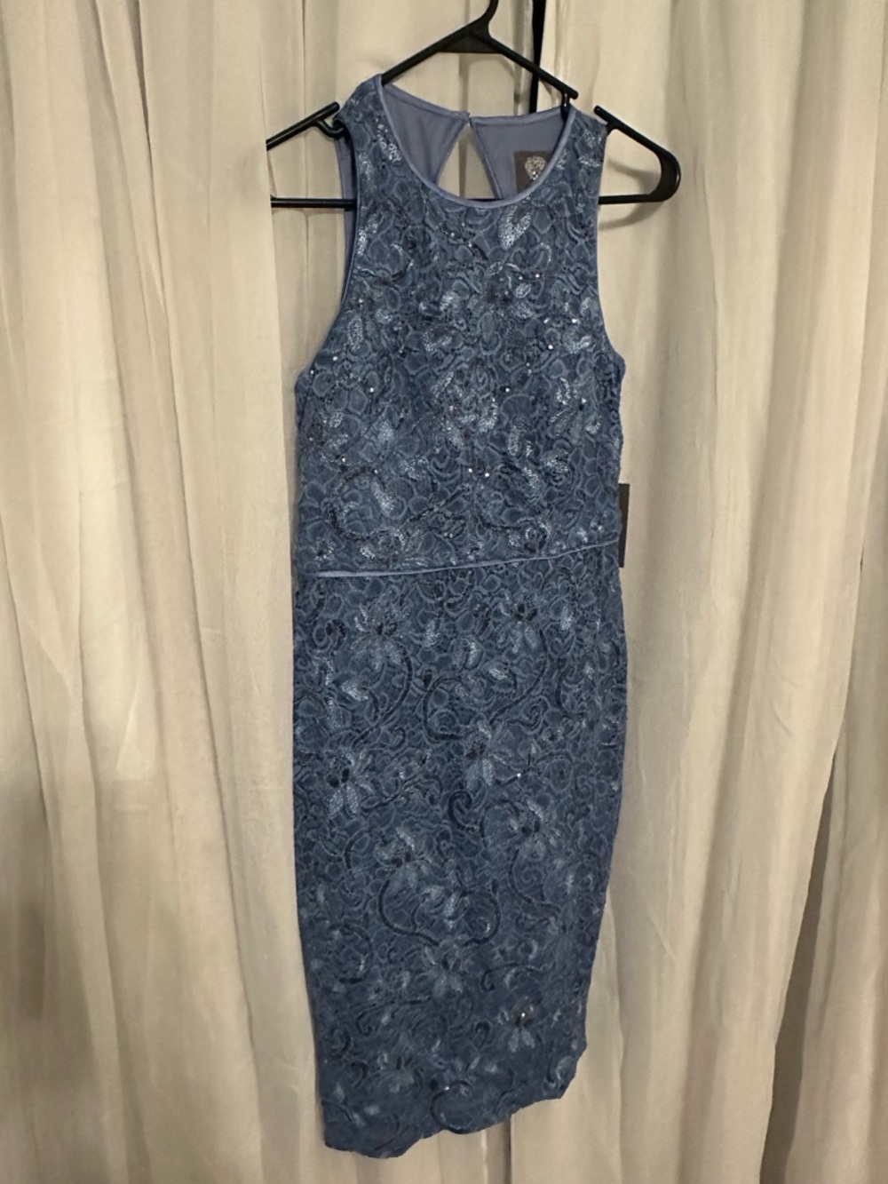Vince Camuto Blue Lace Midi Dress